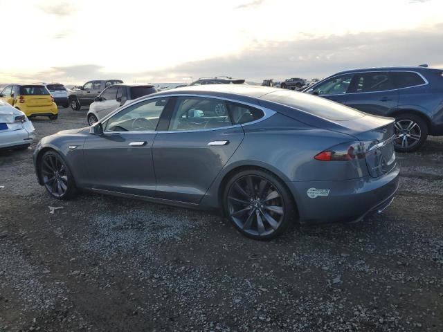 5YJSA1CN5DFP23062 - 2013 TESLA MODEL S Сірий фото 2