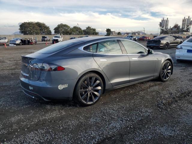 5YJSA1CN5DFP23062 - 2013 TESLA MODEL S Сірий фото 3
