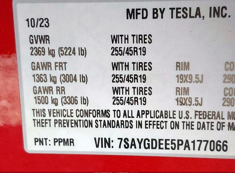 7SAYGDEE5PA177066 - 2023 TESLA MODEL Y Qırmızı foto 10