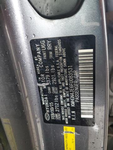 KMHGN4JE6FU083531 - 2015 HYUNDAI GENESIS 3.8L GRAY photo 13