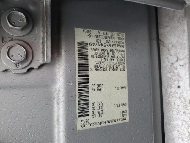 1N4AL2AP3CN544749 - 2012 NISSAN ALTIMA BASE 银色 照片 12