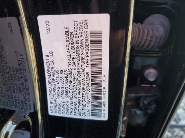 1HGCY1F35RA032948 - 2024 HONDA ACCORD EX 黑色 照片 12