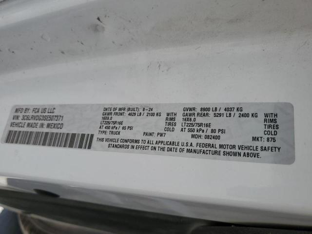 3C6LRVDG3SE507371 - 2025 RAM PROMASTER 2500 HIGH თეთრი ფოტო 13