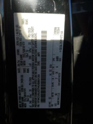 1FMCU0JD7HUB80130 - 2017 FORD ESCAPE TITANIUM BLACK photo 13