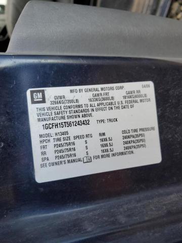 1GCFH15T561243432 - 2006 CHEVROLET EXPRESS BLUE photo 13