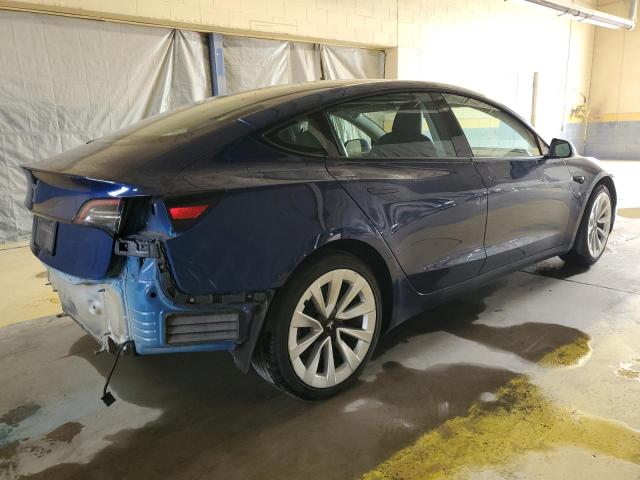 5YJ3E1EA0NF368662 - 2022 TESLA MODEL 3 BLUE photo 3