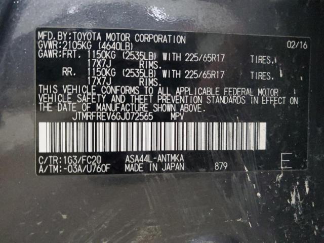 JTMRFREV6GJ072565 - 2016 TOYOTA RAV4 XLE GRAY photo 14