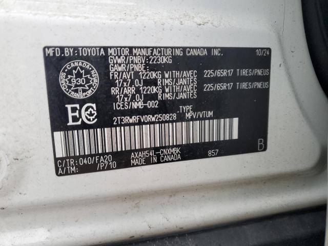 2T3RWRFV0RW250828 - 2024 TOYOTA RAV4 XLE WHITE photo 14