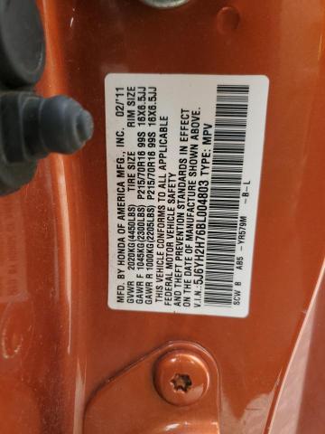 5J6YH2H76BL004803 - 2011 HONDA ELEMENT EX Narıncı foto 13