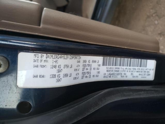 1J4GW48S21C620739 - 2001 JEEP GRAND CHER LAREDO ლურჯი ფოტო 12