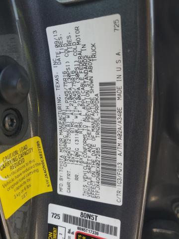 5TFJX4GN0EX027285 - 2014 TOYOTA TACOMA DOUBLE CAB Boz foto 13