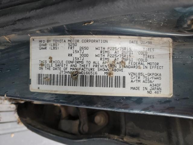 JT3HN86RXW0166516 - 1998 TOYOTA 4RUNNER SR5 绿色 照片 13