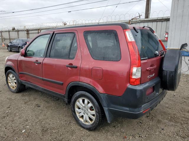 JHLRD78865C026349 - 2005 HONDA CR-V EX BURGUNDY photo 2