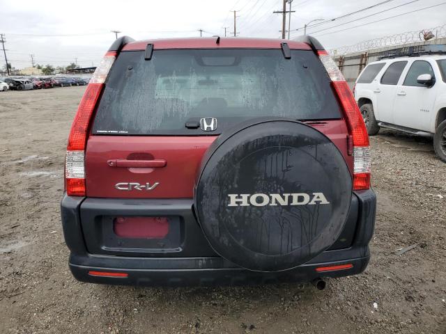 JHLRD78865C026349 - 2005 HONDA CR-V EX BURGUNDY photo 6
