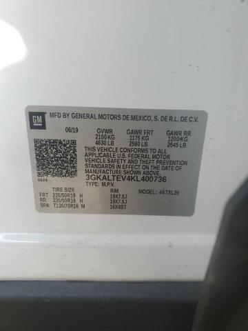 3GKALTEV4KL400736 - 2019 GMC TERRAIN SLE WHITE photo 14
