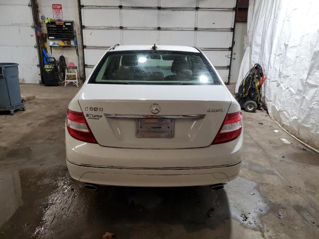 WDDGF81XX9R050152 - 2009 MERCEDES-BENZ C 300 4MATIC WHITE photo 6