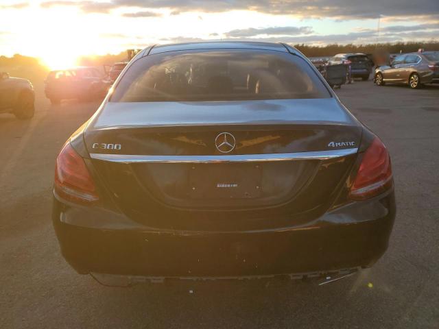 55SWF4KB8FU080543 - 2015 MERCEDES-BENZ C 300 4MATIC BLACK photo 6