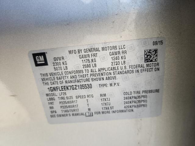 1GNFLEEK7GZ105530 - 2016 CHEVROLET EQUINOX LS 米色 照片 13