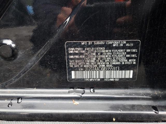 JF2GTAACXM9355913 - 2021 SUBARU CROSSTREK BLACK photo 12