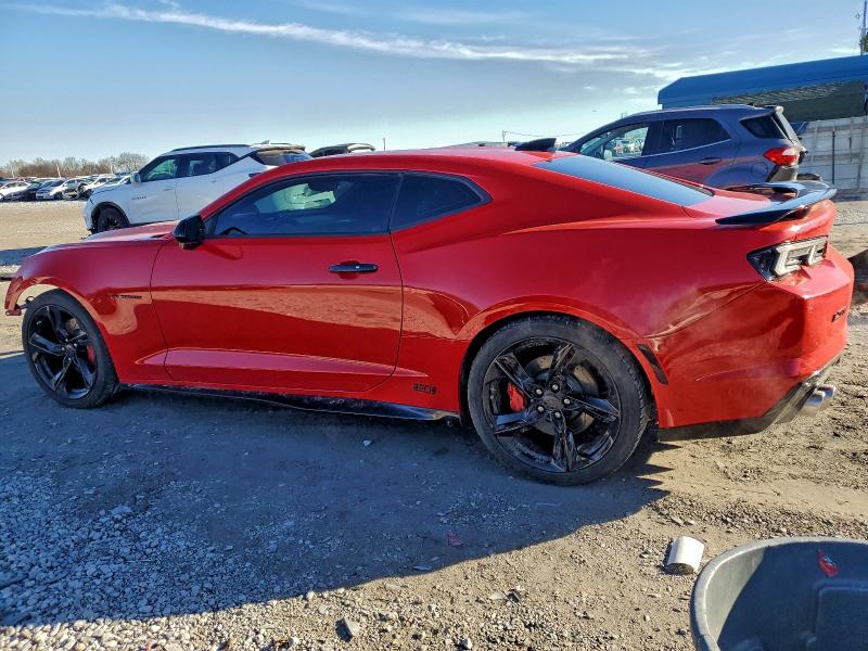 1G1FH1R79K0104779 - 2019 CHEVROLET CAMARO SS RED photo 2