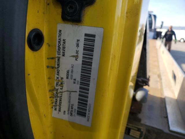 3HTMMAAL68N038794 - 2008 INTERNATIONAL 4000 4300 YELLOW photo 13