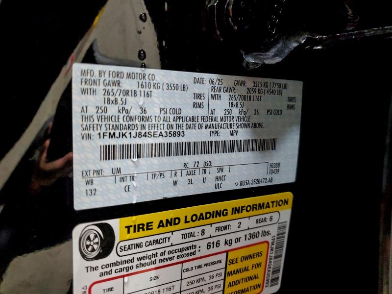 1FMJK1J84SEA35893 - 2025 FORD EXPEDITION MAX ACTIVE 黑色 照片 13