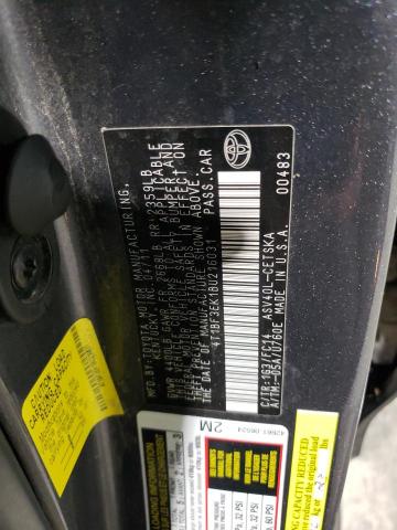 4T1BF3EK1BU216031 - 2011 TOYOTA CAMRY BASE GRAY photo 12