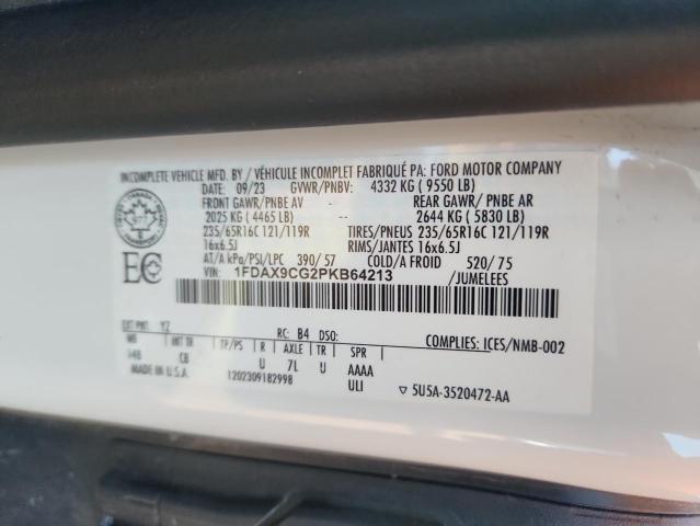 1FDAX9CG2PKB64213 - 2023 FORD TRANSIT T-350 Ağ foto 14