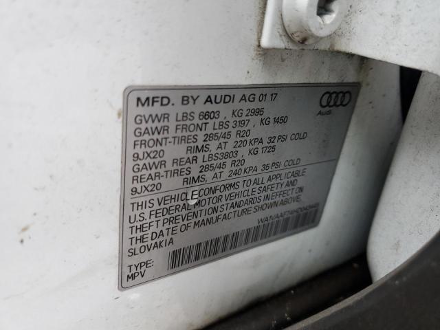 WA1VAAF74HD043445 - 2017 AUDI Q7 PRESTIGE WHITE photo 12
