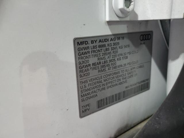 WA1VAAF72JD052781 - 2018 AUDI Q7 PRESTIGE 白色 照片 13