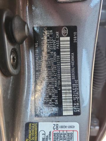 4T1BK36B46U092708 - 2006 TOYOTA AVALON XL GRAY photo 12