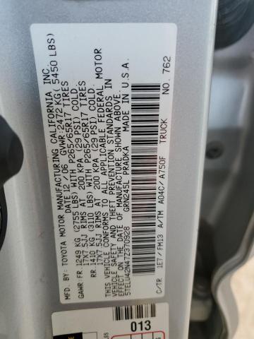 5TELU42N47Z370928 - 2007 TOYOTA TACOMA DOUBLE CAB ვერცხლისფერი ფოტო 12