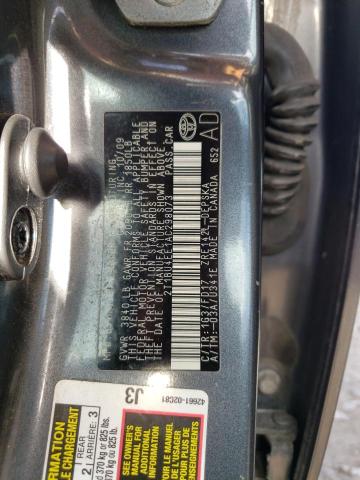 2T1BU4EE1AC298073 - 2010 TOYOTA COROLLA BASE Gris foto 12