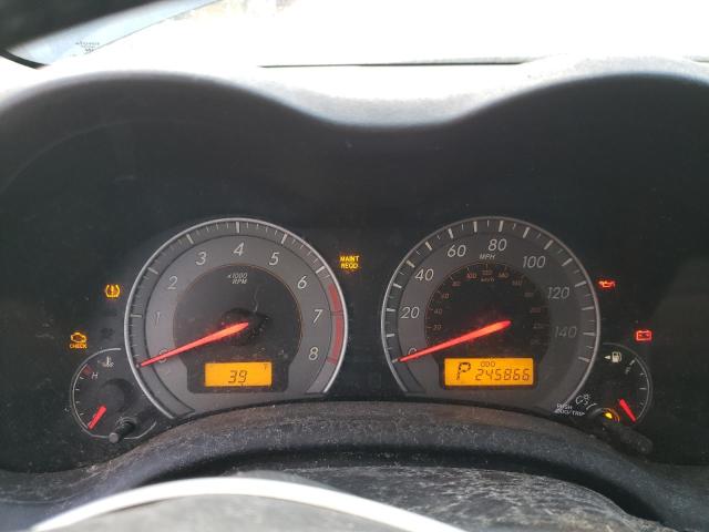 2T1BU4EE1AC298073 - 2010 TOYOTA COROLLA BASE Gris foto 9