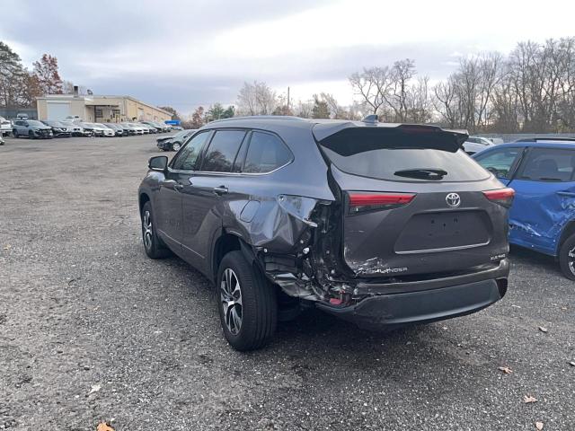 5TDGZRBHXNS192494 - 2022 TOYOTA HIGHLANDER XLE GRAY photo 3