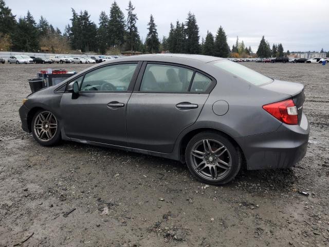2HGFB2F59CH563553 - 2012 HONDA CIVIC LX GRAY photo 2