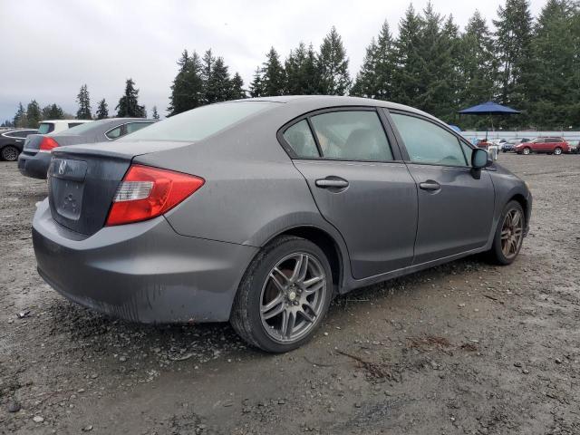 2HGFB2F59CH563553 - 2012 HONDA CIVIC LX GRAY photo 3