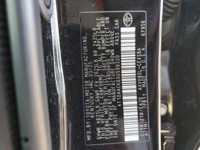 4T1DAACK6SU599320 - 2025 TOYOTA CAMRY XSE BLACK photo 12