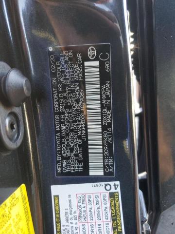 JTNKHMBXXL1079089 - 2020 TOYOTA C-HR XLE BLACK photo 14