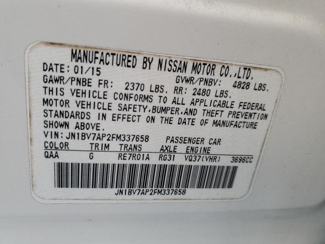 JN1BV7AP2FM337658 - 2015 INFINITI Q50 BASE Ağ foto 12