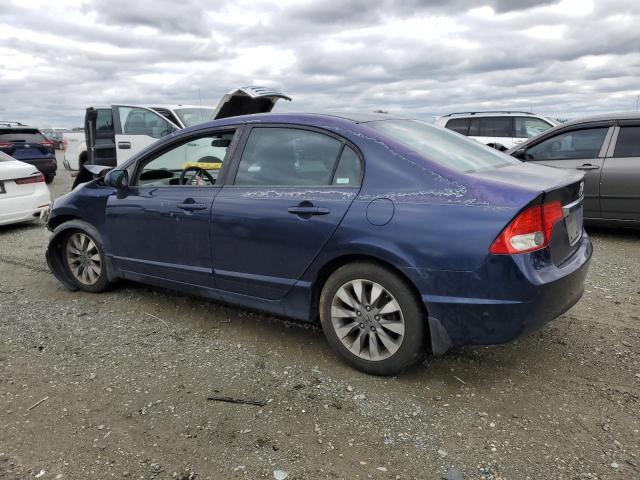 2HGFA16849H513899 - 2009 HONDA CIVIC EX BLUE photo 2