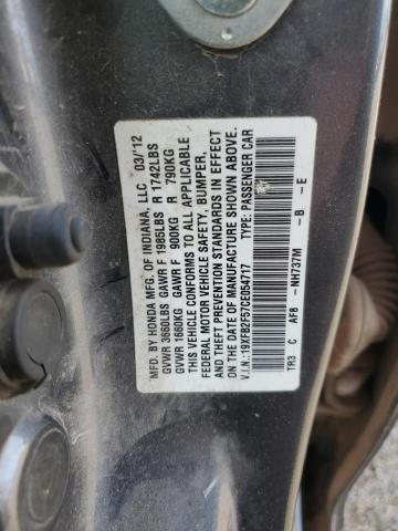 19XFB2F57CE054717 - 2012 HONDA CIVIC LX CHARCOAL photo 12