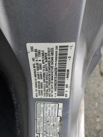 1HGEM22973L044230 - 2003 HONDA CIVIC EX Silber Foto 12