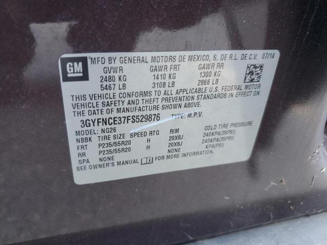 3GYFNCE37FS529876 - 2015 CADILLAC SRX PERFORMANCE COLLECTION بني صورة 13