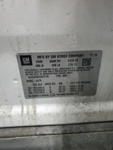 KL4CJASB2LB072125 - 2020 BUICK ENCORE PREFERRED 白色 照片 13