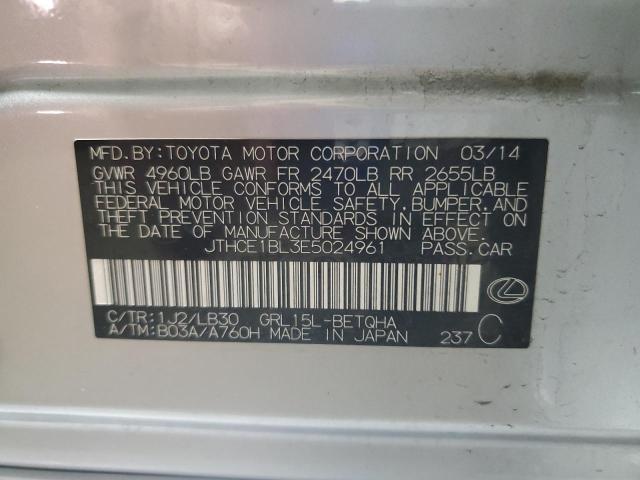 JTHCE1BL3E5024961 - 2014 LEXUS GS 350 Silber Foto 12