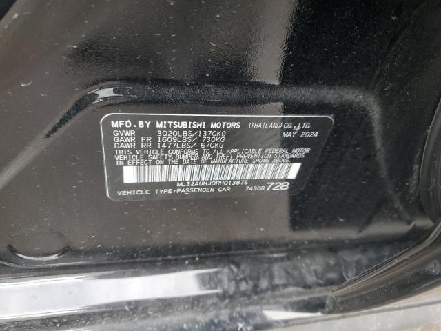 ML32AUHJ0RH013875 - 2024 MITSUBISHI MIRAGE ES BLACK photo 12