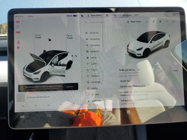 5YJYGAEE0MF283905 - 2021 TESLA MODEL Y თეთრი ფოტო 9