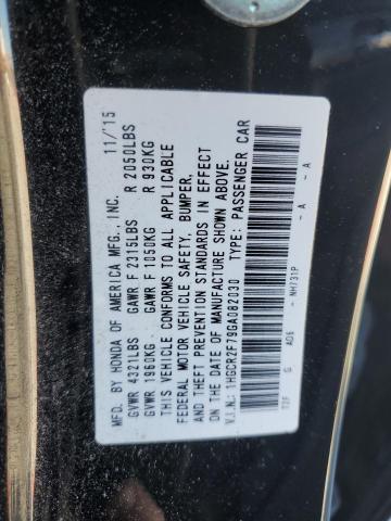 1HGCR2F79GA082030 - 2016 HONDA ACCORD EX 黑色 照片 12