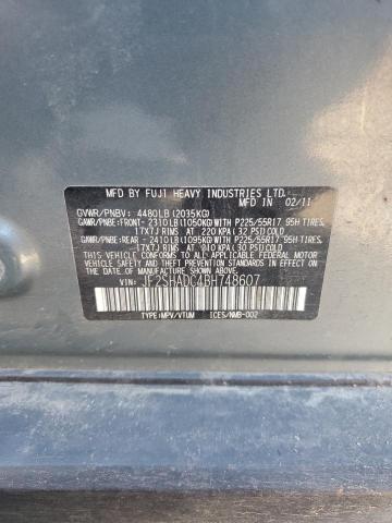 JF2SHADC4BH748607 - 2011 SUBARU FORESTER 2.5X PREMIUM GREEN photo 13